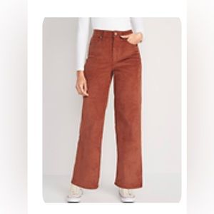 High rise, wide leg, corduroy pants!
